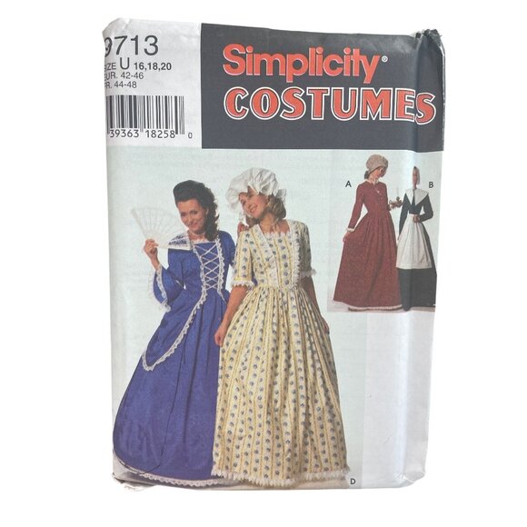 Simplicity 9713 Sewing Pattern Size 16-20 Puritan Pioneer 18th 19th Century - Picture 1 of 6